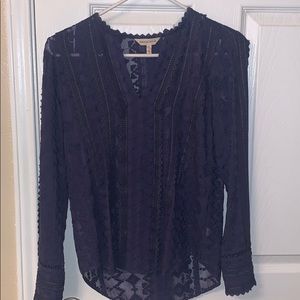 Rebecca Taylor Embroidered Lace Blouse